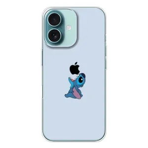 Чехол с принтом Стич на iPhone 16 (Stitch apple)