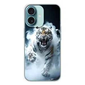 Чехол с принтом «Белый тигр в дыму» для iPhone 16