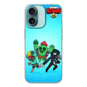 Чехлы Brawl Stars для iPhone 16 (AlphaPrint) (Тріо героїв)