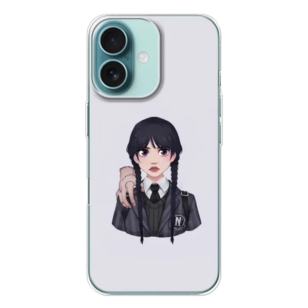 Чехол с принтом «Уэнздей и Вещь» для iPhone 16