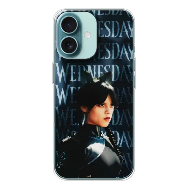 Чехол с принтом «Уэнздей кошка» для iPhone 16