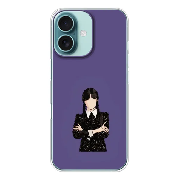 Чехол с принтом «Уэнздей в черном» для iPhone 16