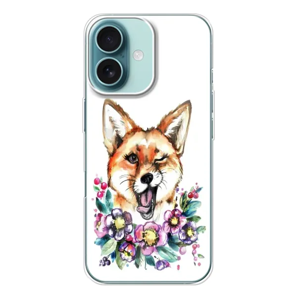 Чехол с принтом «Веселая лисичка» для iPhone 16