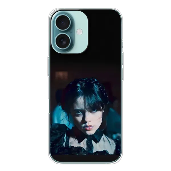 Чехол с принтом «взгляд Уэнздей» для iPhone 16