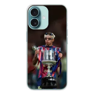 Чохол з футболістом Ламін Ямаль iPhone 16 (Ямаль з кубком)