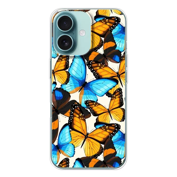 Чохол з принтом «Яскраві метелики» для iPhone 16