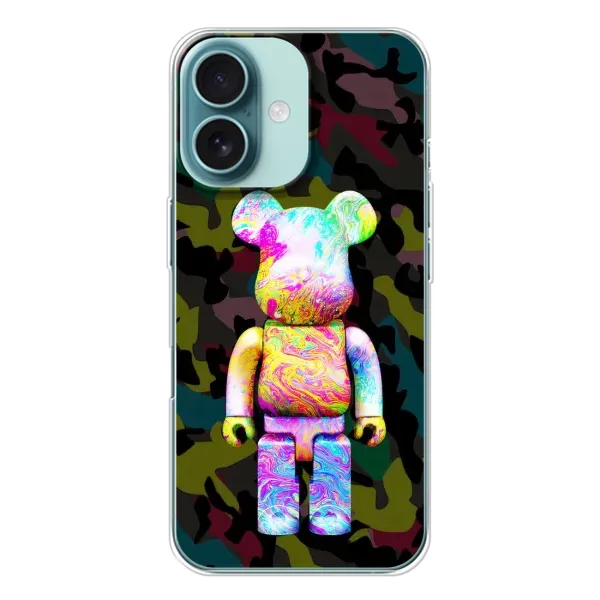 Чехол с принтом «Яркий Bearbrick» для iPhone 16