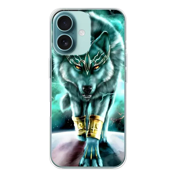 Чехол с принтом «Яркий волк» для iPhone 16 Чехол с принтом «Яркий волк» для iPhone 16