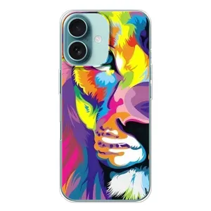 Чохол з картинкою ЛЕВ для iPhone 16 (VPrint) (Яскравий Лев)