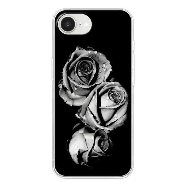 Чохол з принтом «Чорна троянда» для iPhone 16e Чохол з принтом «Чорна троянда» для iPhone 16e