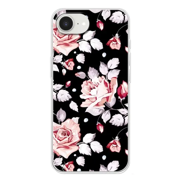 Чехол с принтом «Цветочки на черном» для iPhone 16e Чехол с принтом «Цветочки на черном» для iPhone 16e