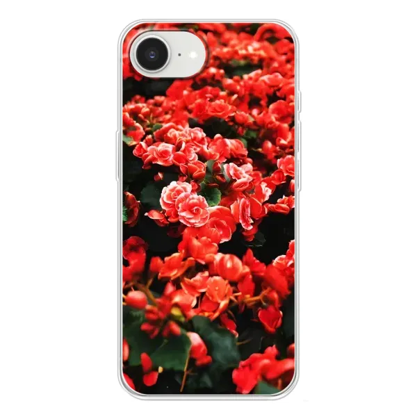 Чехол с принтом «Цветы красные» для iPhone 16e Чехол с принтом «Цветы красные» для iPhone 16e