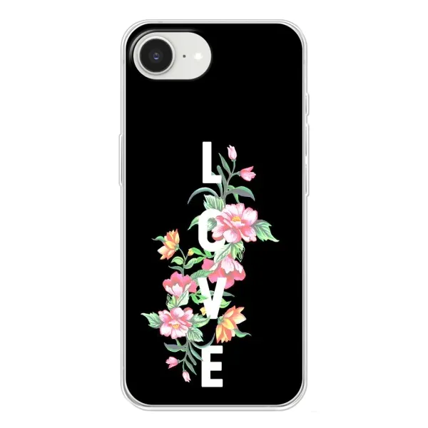 Чехол с принтом «Цветы LOVE» для iPhone 16e