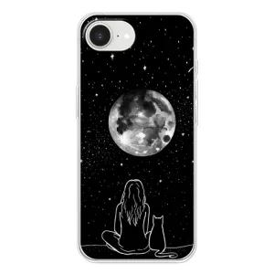 Чохол з малюнком кіт на iPhone 16е (Дівчина з котом)