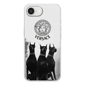 Чехлы VERSACE для Айфон 16е (PREMIUMPrint) (Доберман Версаче)