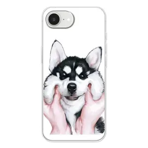 Чехлы с собаками для iPhone 16е (VPrint) (Довольный Хаски)