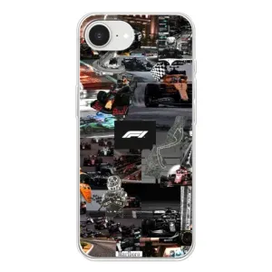 Чехол Формула1 на iPhone 16e (Гоночный коллаж Ф1)