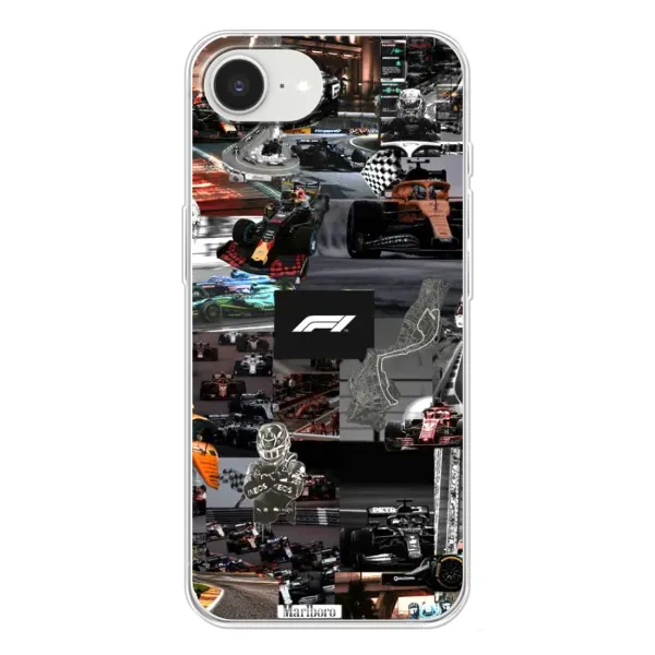 Чехол с принтом «Гоночный коллаж Ф1» для iPhone 16e