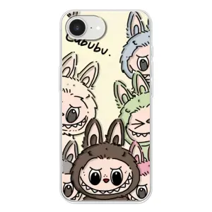 Чехол с Лабубу на iPhone 16е (Золотая обезьяна Bored Ape)