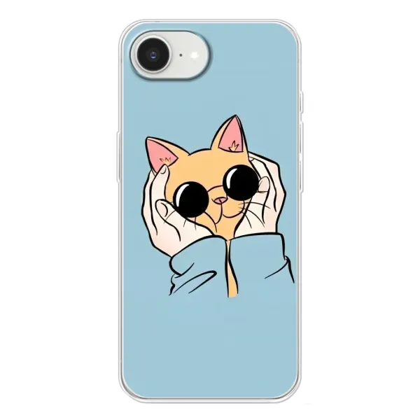 Чохол з принтом «Котик в окулярах» для iPhone 16e