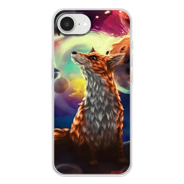 Чехол с принтом «Лисица в космосе» для iPhone 16e