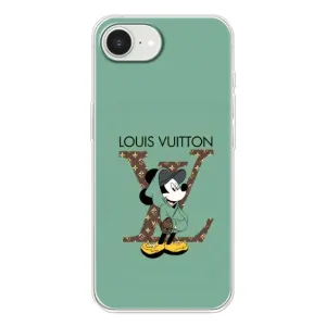 Чехлы Луи Витон для iPhone 16е (AlphaPrint - LOUIS VUITTON) (Микки Маус LV)