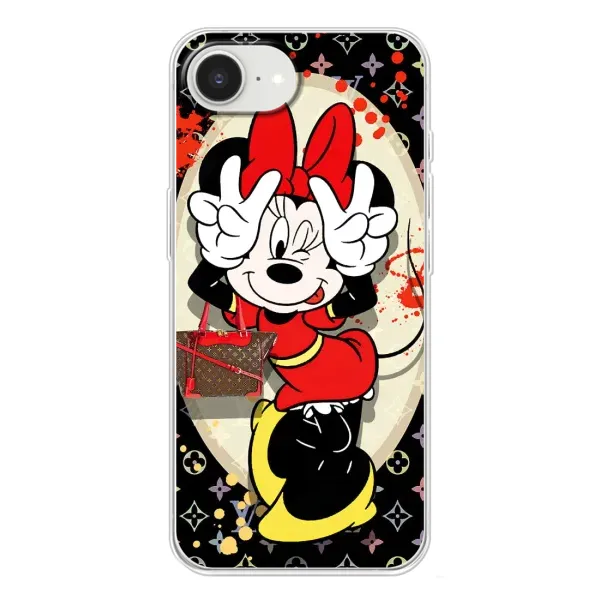 Чехол с принтом «Минни peace» для iPhone 16e