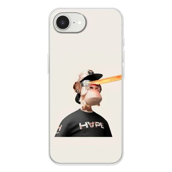 Чехол с принтом «обезьяна NFT в очках» для iPhone 16e