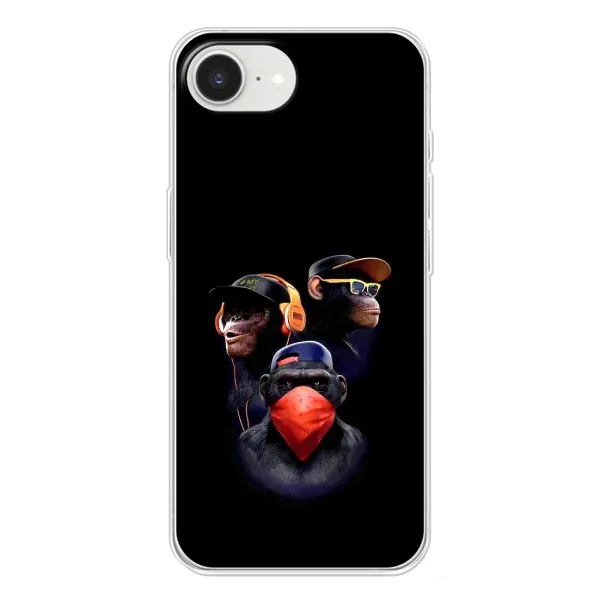 Чехол с принтом «Три обезьяны» для iPhone 16e