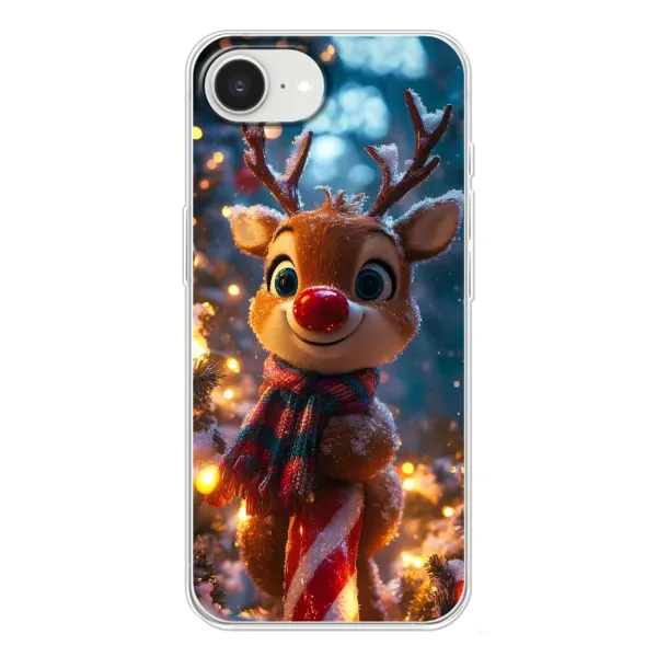 Чехол с принтом «Олень с шарфом» для iPhone 16e