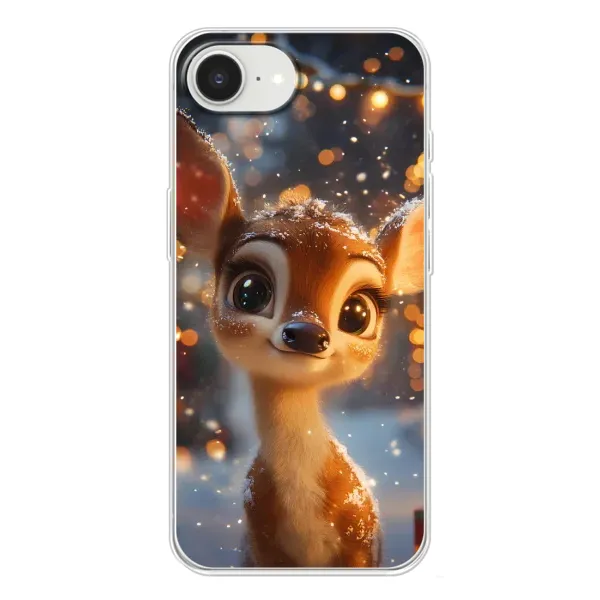 Чехол с принтом «Олененок среди гирлянд» для iPhone 16e