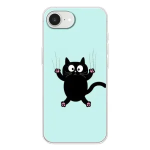 Чохол з принтом для iPhone 16е (AlphaPrint) Модні коти (Падаючий кіт)