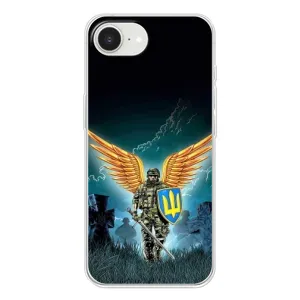 Чехлы с картинкой ЗСУ для iPhone 16е (AlphaPrint) (Солдат ЗСУ)