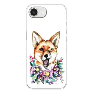 Чехлы с картинкой Лисички для iPhone 16е (VPrint) (Веселая лисичка)