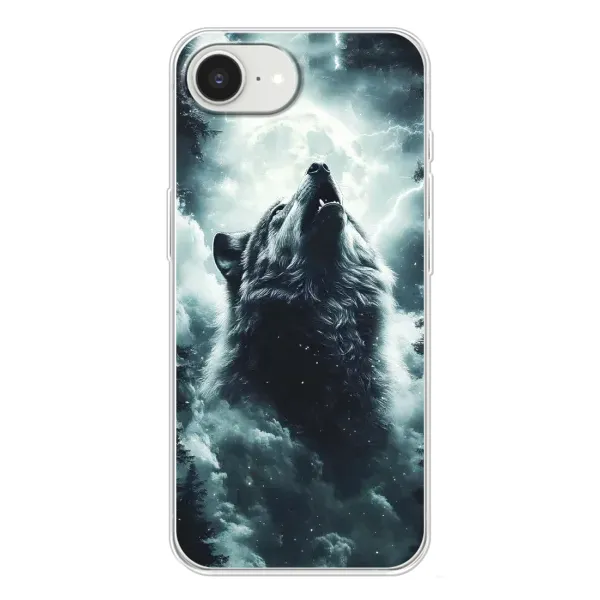 Чехол с принтом «Волк в облаках» для iPhone 16e