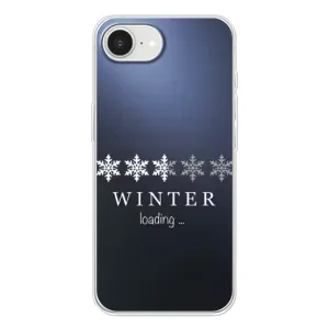 Зимние Чехлы для Айфон 16е - прозрачный фон