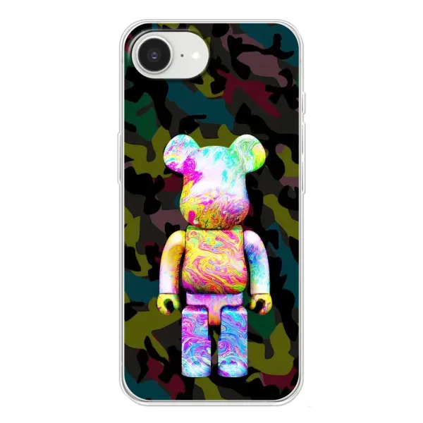 Чехол с принтом «Яркий Bearbrick» для iPhone 16e