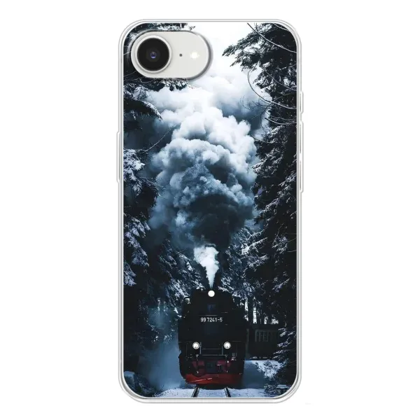Чехол с принтом «Зимний поезд» для iPhone 16e