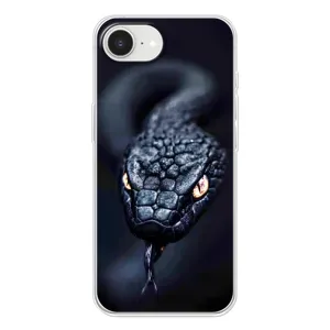 Чехол с картинкой «Хищники» для iPhone 16e (Черная змея)