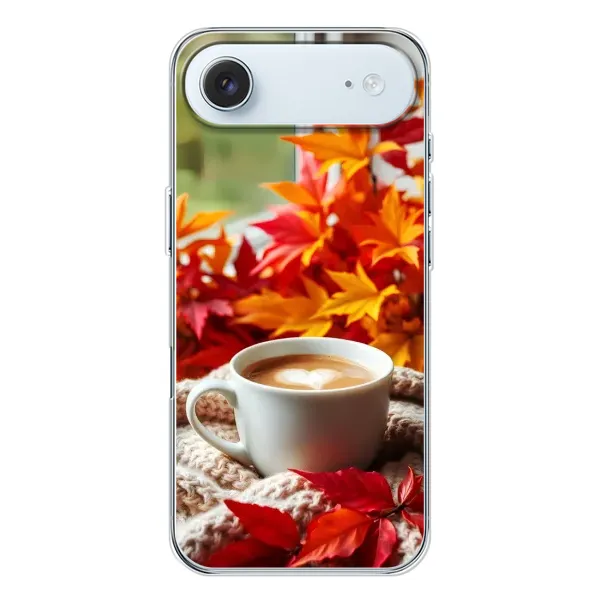 Чехол с принтом «Кофе и листья» для iPhone 17 Air Чехол с принтом «Кофе и листья» для iPhone 17 Air