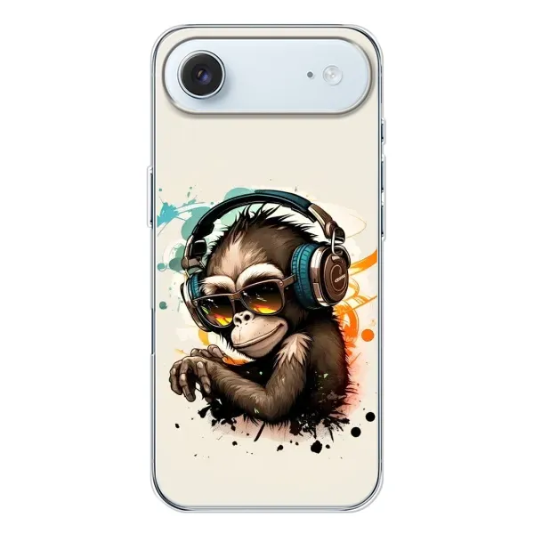 Чехол с принтом «Макака в наушниках» для iPhone 17 Air