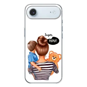 Чехол с печатью для iPhone 17 Air - (Мама с ребенком) (AlphaPrint) (Мама с сыном)