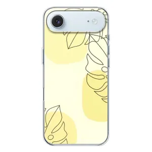 Силиконовый чехол с принтом в цветах на iPhone 17 Air (Желтая монстера арт)