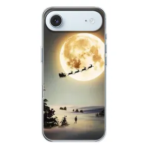 Новогодние, Праздничные Чехлы для iPhone 17 Air - 2024 год (Санта на луне)
