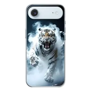 Чехол с картинкой «Хищники» для iPhone 17 Air (Белый тигр в дыму)