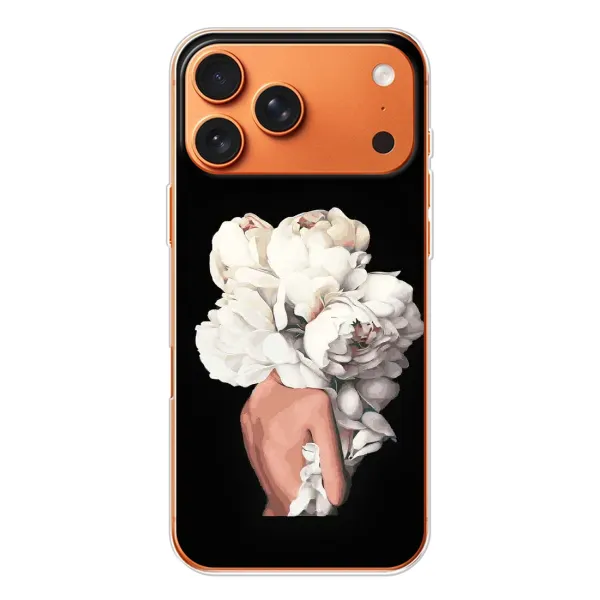 Чехол с принтом «Белые цветы» для iPhone 17 Pro Max