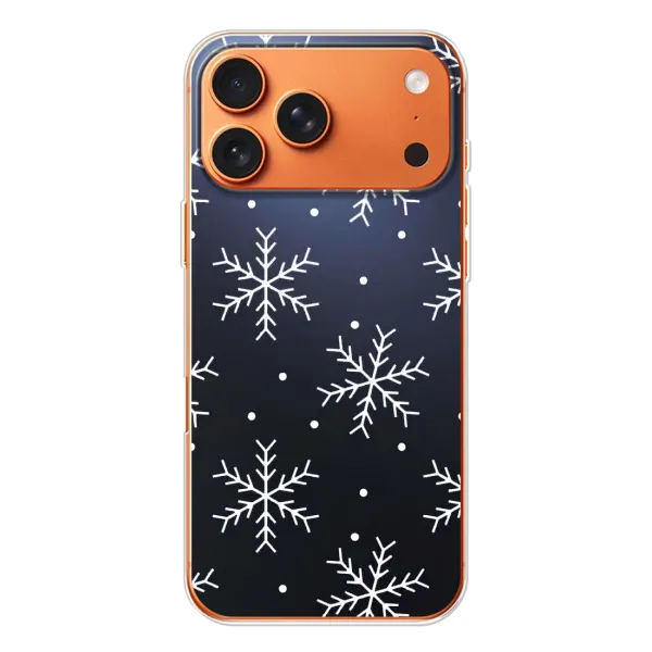 Чехол с принтом «Белые снежинки» для iPhone 17 Pro Max