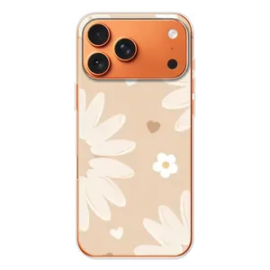 Чехол с принтом «Бежевые цветы» для iPhone 17 Pro Max