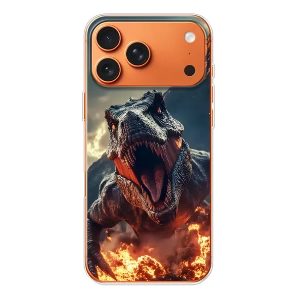 Чохол з принтом «Вогняний динозавр» для iPhone 17 Pro Max Чохол з принтом «Вогняний динозавр» для iPhone 17 Pro Max