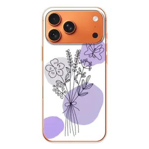 Силиконовый чехол с принтом в цветах на iPhone 17 Pro Max